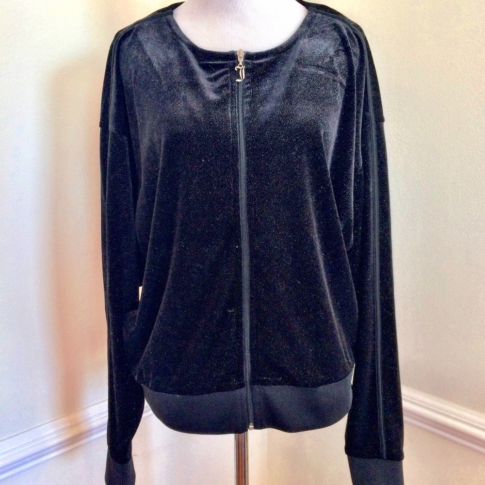 Juicy Couture sparkle crystal black sweatshirt.